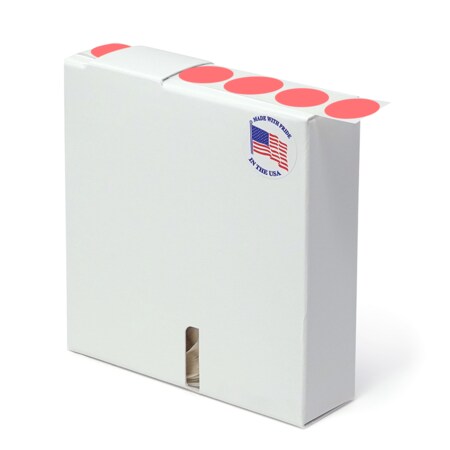 Nevs 3/4" Color Coding Dots Red Flr - Roll Form DOT-34RL Red Flr